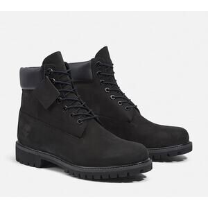 Timberland 6” Inch Premium Mens Size 11.5M Waterproof Boots Black Nubuck NEW